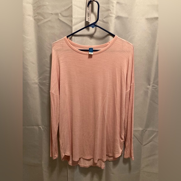 OLD NAVY Abalone Pink, Luxe Long-Sleeve Tunic T-Shirt (S) - Picture 9 of 10